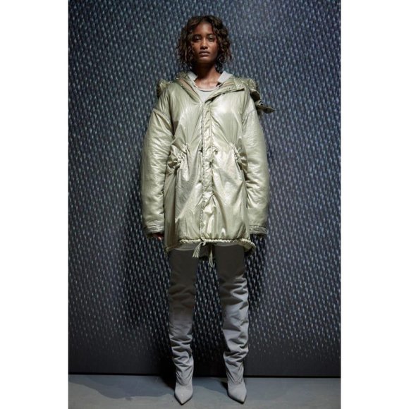 Yeezy Season 5 Long Sleeve Green Hooded Parka L - Picture 2 of 15